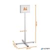 Padlóállvány, kültéri, A4, DURABLE "INFO STAND", antracit-szürke
