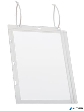 Információs tasak, vízálló, kábelkötegelővel rögzíthető, A4, DURABLE