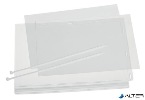 Információs tasak, vízálló, kábelkötegelővel rögzíthető, A4, DURABLE