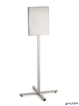 Padlóállvány, kültéri, A3, DURABLE "INFO STAND", antracit-szürke