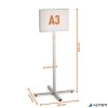 Padlóállvány, kültéri, A3, DURABLE "INFO STAND", antracit-szürke