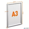 Infokeret, alumínium, kültéri, A3, DURABLE "Outdoor", ezüst