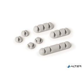   Kábelrendező tappancs, öntapadó, DURABLE 'CAVOLINE® Clip mix', szürke