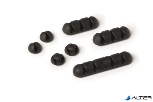 Kábelrendező tappancs, öntapadó, DURABLE 'CAVOLINE® Clip mix', grafit