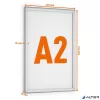 Infokeret, alumínium, kültéri, A2, DURABLE "Outdoor", ezüst