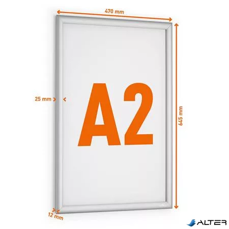 Infokeret, alumínium, kültéri, A2, DURABLE "Outdoor", ezüst