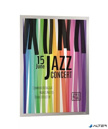 Infokeret, 50x70 cm, DURABLE 'DURAFRAME POSTER', ezüst