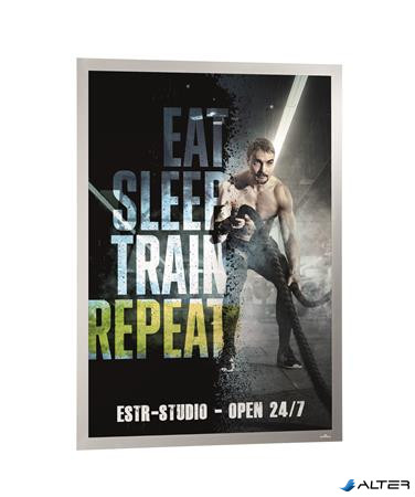 Infokeret, 50x70 cm, DURABLE 'DURAFRAME POSTER', ezüst