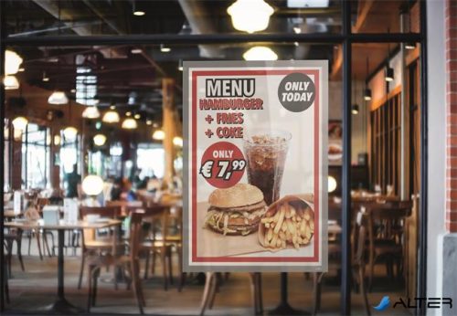 Infokeret, A1, DURABLE, 'DURAFRAME POSTER', ezüst