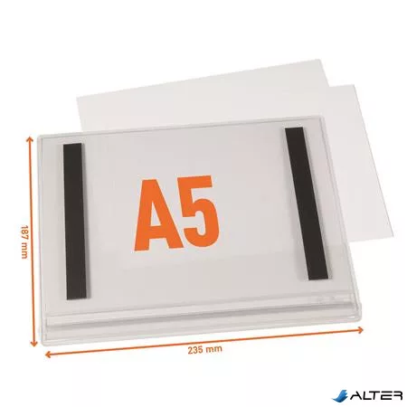 Információs tasak, vízálló, mágneses, A5, DURABLE