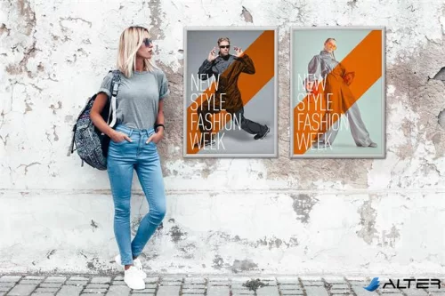 Infokeret, alumínium, kültéri, A1, DURABLE "Outdoor", ezüst