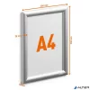 Infokeret, alumínium, kültéri, A4, DURABLE 'Outdoor', ezüst