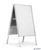 Megállító tábla, poszteres, A1, DURABLE "Fold Outdoor", ezüst