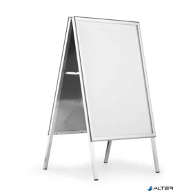   Megállító tábla, poszteres, A1, DURABLE "Fold Outdoor", ezüst