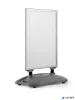 Megállító tábla, poszteres, talppal, A1, DURABLE "Heavy Base Outdoor", ezüst