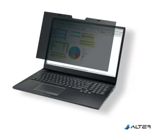 Monitorszűrő, betekintésvédelemmel, 302x189 mm, 14' 16:10, DURABLE 'MAGNETIC 14', mágneses