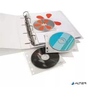 CD/DVD tartó zseb, lefűzhető, DURABLE
