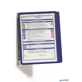   Bemutatótábla tartó, fali, 5 db bemutatótáblával, DURABLE "VARIO® WALL 5", sötétkék