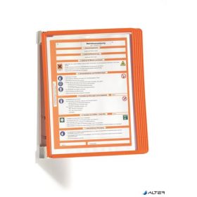  Bemutatótábla tartó, fali, 5 db bemutatótáblával, DURABLE "VARIO® WALL 5", narancssárga