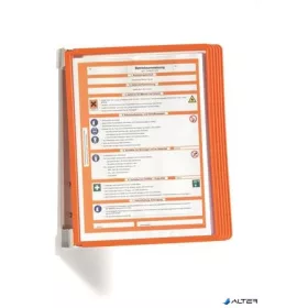   Bemutatótábla tartó, fali, 5 db bemutatótáblával, DURABLE "VARIO® WALL 5", narancssárga