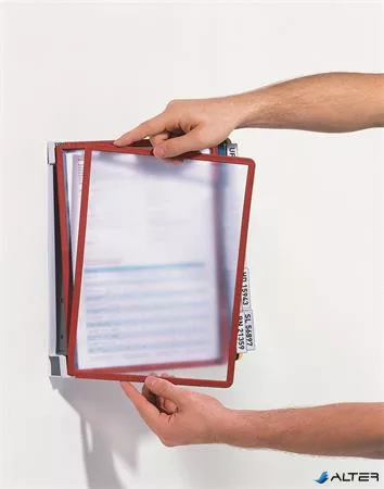 Bemutatótábla tartó, fali, 10 db bemutatótáblával, DURABLE "VARIO® WALL 10", vegyes szín