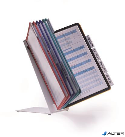 Bemutatótábla tartó, asztali, 10 db bemutatótáblával, DURABLE 'VARIO® 10', vegyes szín