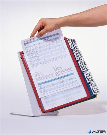 Bemutatótábla tartó, asztali, 10 db bemutatótáblával, DURABLE 'VARIO® 10', vegyes szín