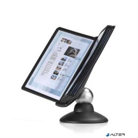   Bemutatótábla tartó, asztali, 10 db bemutatótáblával, DURABLE, 'Motion', fekete