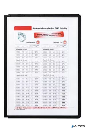 Bemutatótábla, A4, DURABLE "SHERPA®", fekete