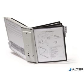   Bemutatótábla tartó, fali, 10 db bemutatótáblával, DURABLE "SHERPA WALL", szürke