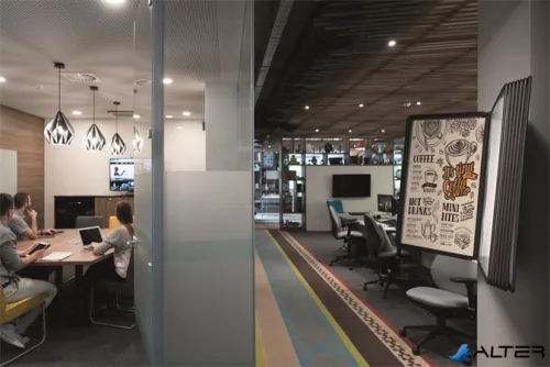 Bemutatótábla tartó, fali, 10 db bemutatótáblával, DURABLE "SHERPA WALL", szürke