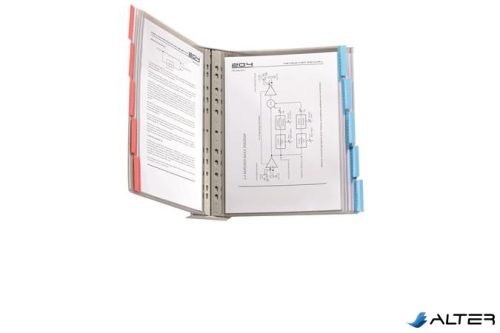 Bemutatótábla tartó, fali, 10 db bemutatótáblával, DURABLE "FUNCTION WALL 10", vegyes szín