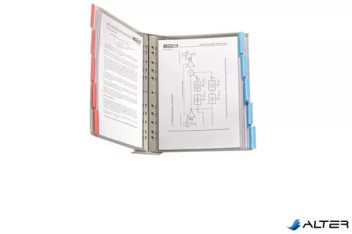 Bemutatótábla tartó, fali, 10 db bemutatótáblával, DURABLE "FUNCTION WALL 10", vegyes szín