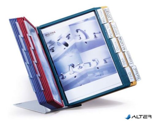 Bemutatótábla tartó, asztali, 20 db bemutatótáblával, DURABLE "VARIO®", vegyes színek