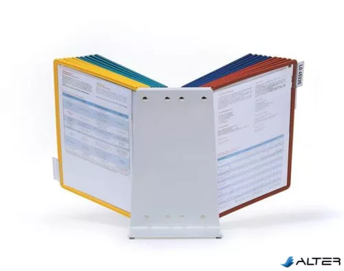 Bemutatótábla tartó, asztali, 20 db bemutatótáblával, DURABLE "VARIO®", vegyes színek