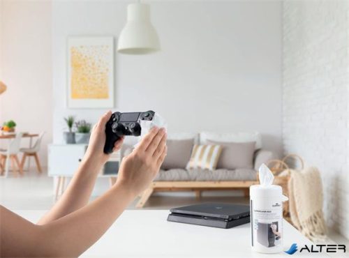 Tisztítókendő, műanyag felületre, 100 db, DURABLE 'SUPERCLEAN BOX 100'