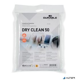   Tisztítókendő, képernyőhöz, 50 db, DURABLE 'DRY CLEAN 50', fehér