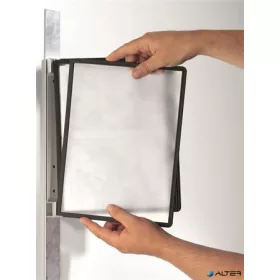   Bemutatótábla tartó, fali, mágneses, 5 db bemutatótáblával, DURABLE "VARIO® 5 MAGNET", fekete