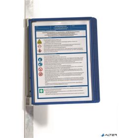   Bemutatótábla tartó, fali, mágneses, 5 db bemutatótáblával, DURABLE "VARIO® 5 MAGNET", sötétkék