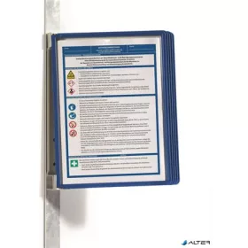   Bemutatótábla tartó, fali, mágneses, 5 db bemutatótáblával, DURABLE "VARIO® 5 MAGNET", sötétkék