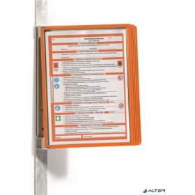   Bemutatótábla tartó, fali, mágneses, 5 db bemutatótáblával, DURABLE 'VARIO® 5 MAGNET', narancssárga