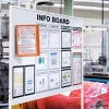 Bemutatótábla tartó, fali, mágneses, 5 db bemutatótáblával, DURABLE "VARIO® 5 MAGNET", narancssárga