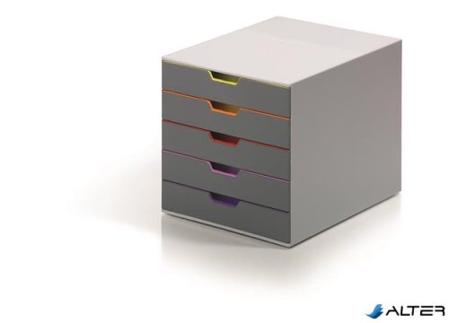 Irattároló, műanyag, 5 fiókos, DURABLE "VARICOLOR® 5", szürke