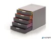 Irattároló, műanyag, 5 fiókos, DURABLE 'VARICOLOR® 5', szürke