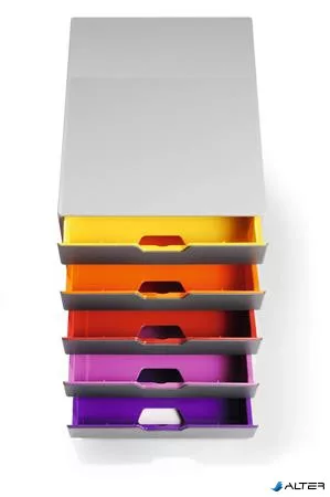 Irattároló, műanyag, 5 fiókos, DURABLE 'VARICOLOR® 5', szürke