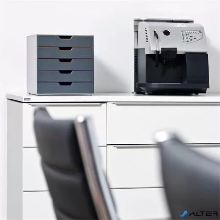 Irattároló, műanyag, 5 fiókos, DURABLE 'VARICOLOR® 5', szürke