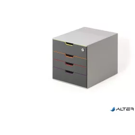   Irattároló, műanyag, 4 fiókos, 1 zárható fiókkal, DURABLE "VARICOLOR® SAFE"