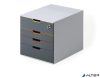 Irattároló, műanyag, 4 fiókos, 1 zárható fiókkal, DURABLE "VARICOLOR® SAFE"