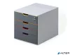 Irattároló, műanyag, 4 fiókos, 1 zárható fiókkal, DURABLE "VARICOLOR® SAFE"