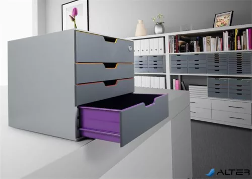 Irattároló, műanyag, 4 fiókos, 1 zárható fiókkal, DURABLE "VARICOLOR® SAFE"